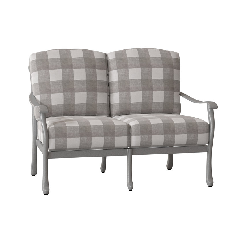 Casa Outdoor 2 - Seat Loveseat, Pewter, Canvas Bird's Eye Sunbrella® Canvas
