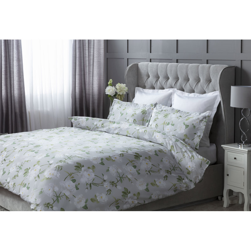 Mishka Cotton Floral Duvet Cover Set with Pillowcases Included, King Duvet Cover + 2 Standard Pillowcases