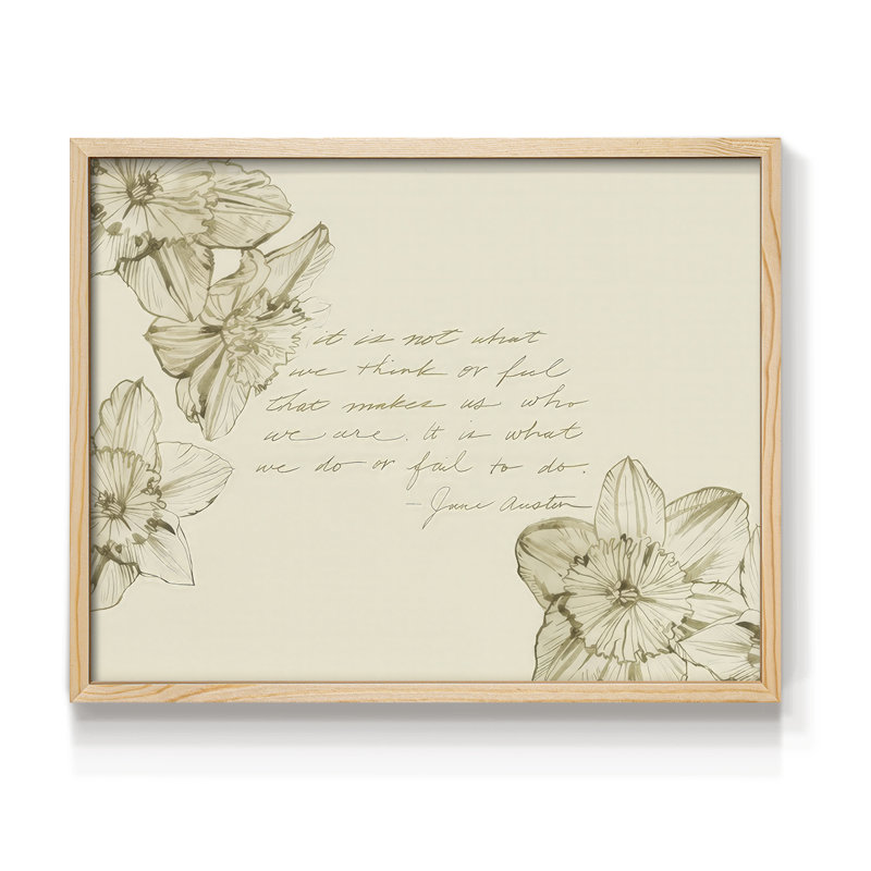 Austen's Advice I -Framed Print - Restickable, Natural, 22" H x 28" W