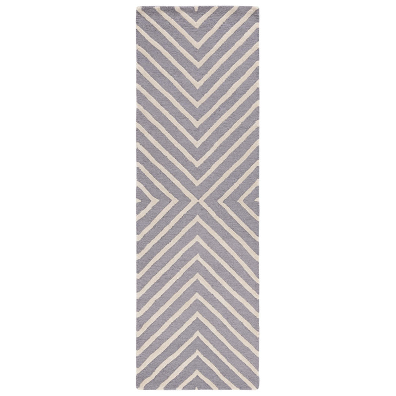 Sedgefield Geometric Wool Hand Woven Area Rug, Runner 76 x 244 cm