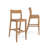 Modern Bar Height Chair (44in) - 2 Pack, Pecan-2060154491