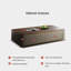 Light luxury rectangular solid wood coffee table-2070704001