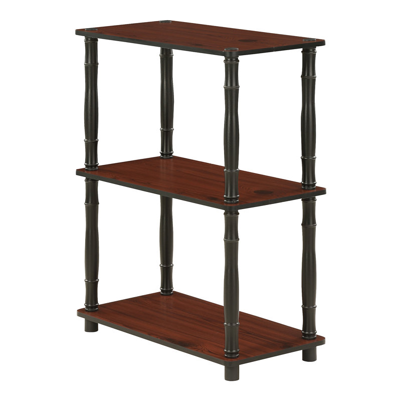 Etagere Bookcase, Dark Cherry/Black Classic Tubes, 1