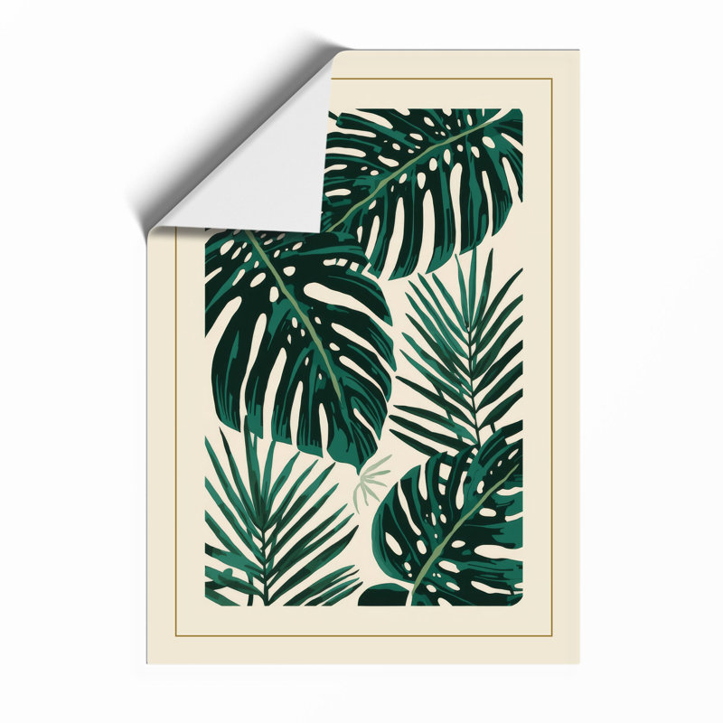 Tropical Leaf Forms Botanical - Framed Print, A4 - 29.7 x 21.0 cm, Unframed