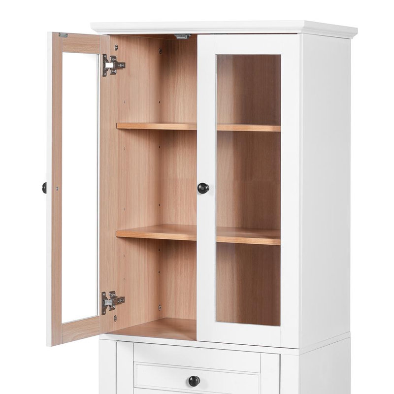 Elegant Bathroom Storage Cabinet, White