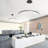 Stockham 1-Light Circle Chandelier Round Kitchen Island Pendant Remote Dimmable-88581873-121542914