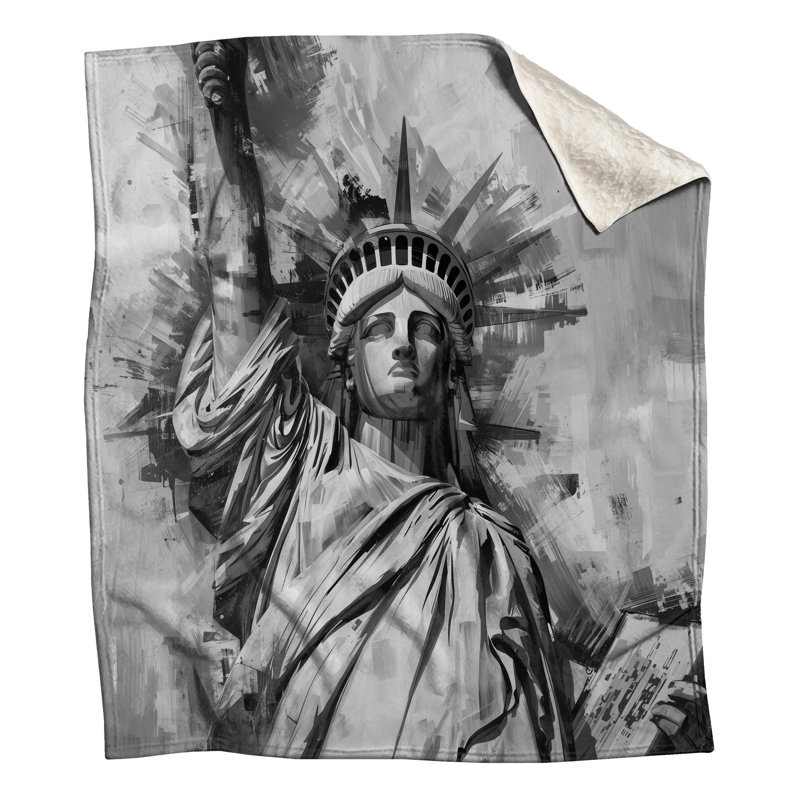 Statue de la liberté, couverture, illustrations, L 50 po x H 60 po