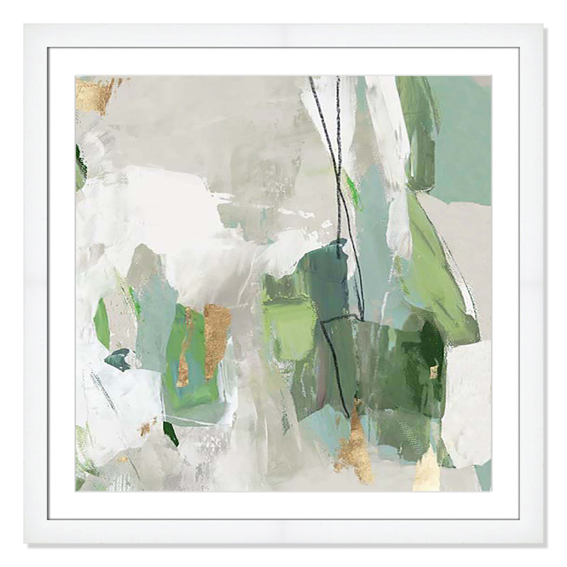 Enchanted Emerald II Print by Tom Reeves, White Cube Framed, 33.5" H x 33.5" W x 1.25" D