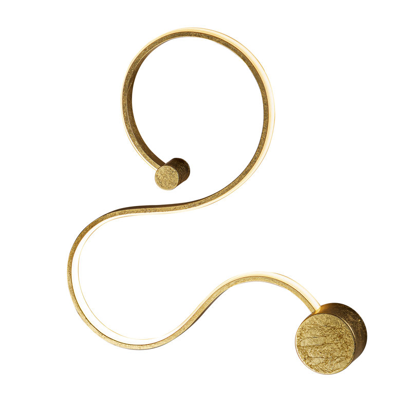 Nghiem LED Flush Mounted Sconce, Gold Leaf