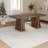 63" Rectangular Dining Table for 4–6 People,Kitchen Table with Wooden Pedestal Base