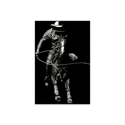 «Scratchboard Rodeo VIII» par Julie T. Chapman - impression sur toile tendue