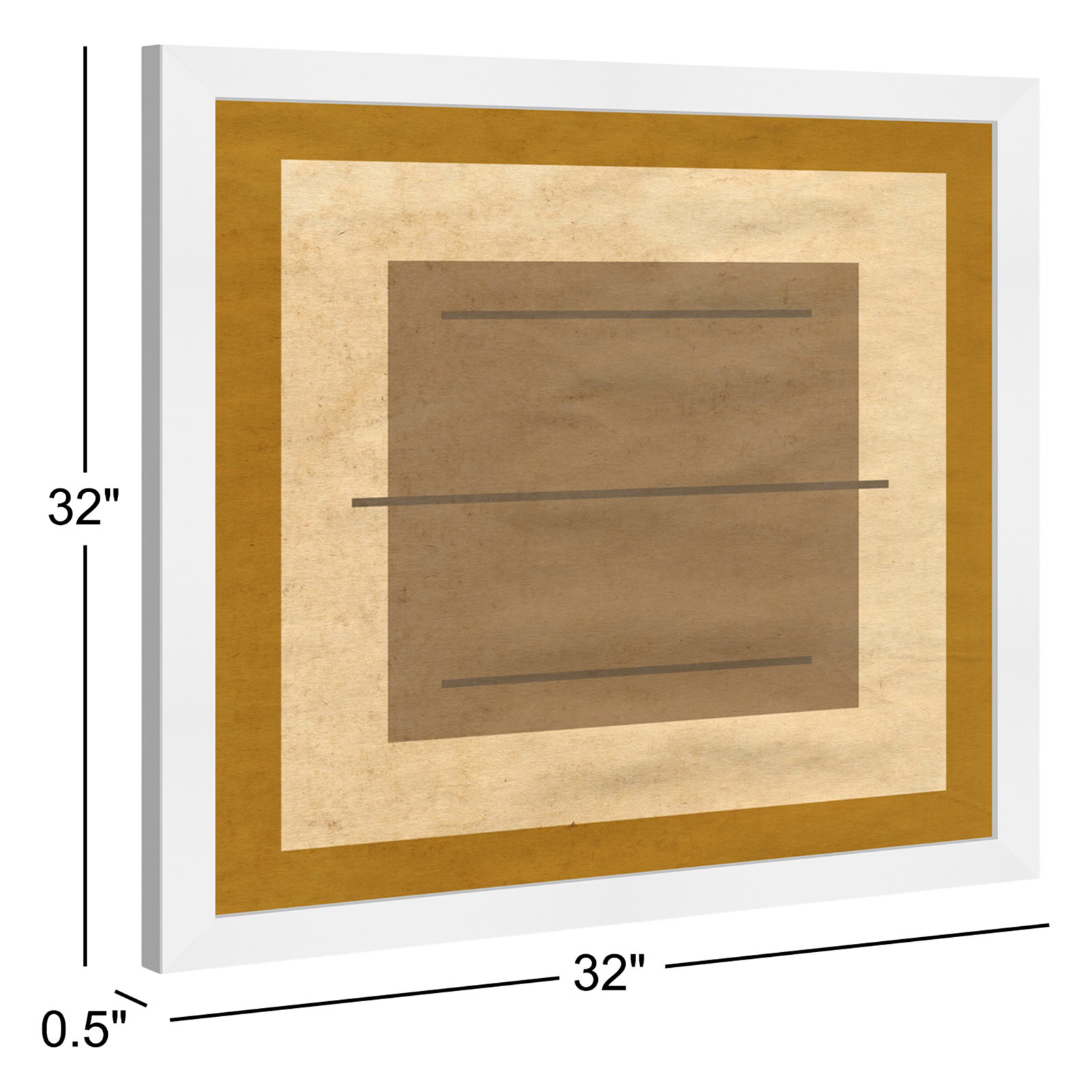 Amarillo Alberto Print by Oliver Gal, 32" H x 32" W x 0.5" D, White