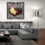  «Rooster On Chalkboard 4» par Art Licensing Studio, art mural en verre acrylique, 36 po x 36 po-1768473085