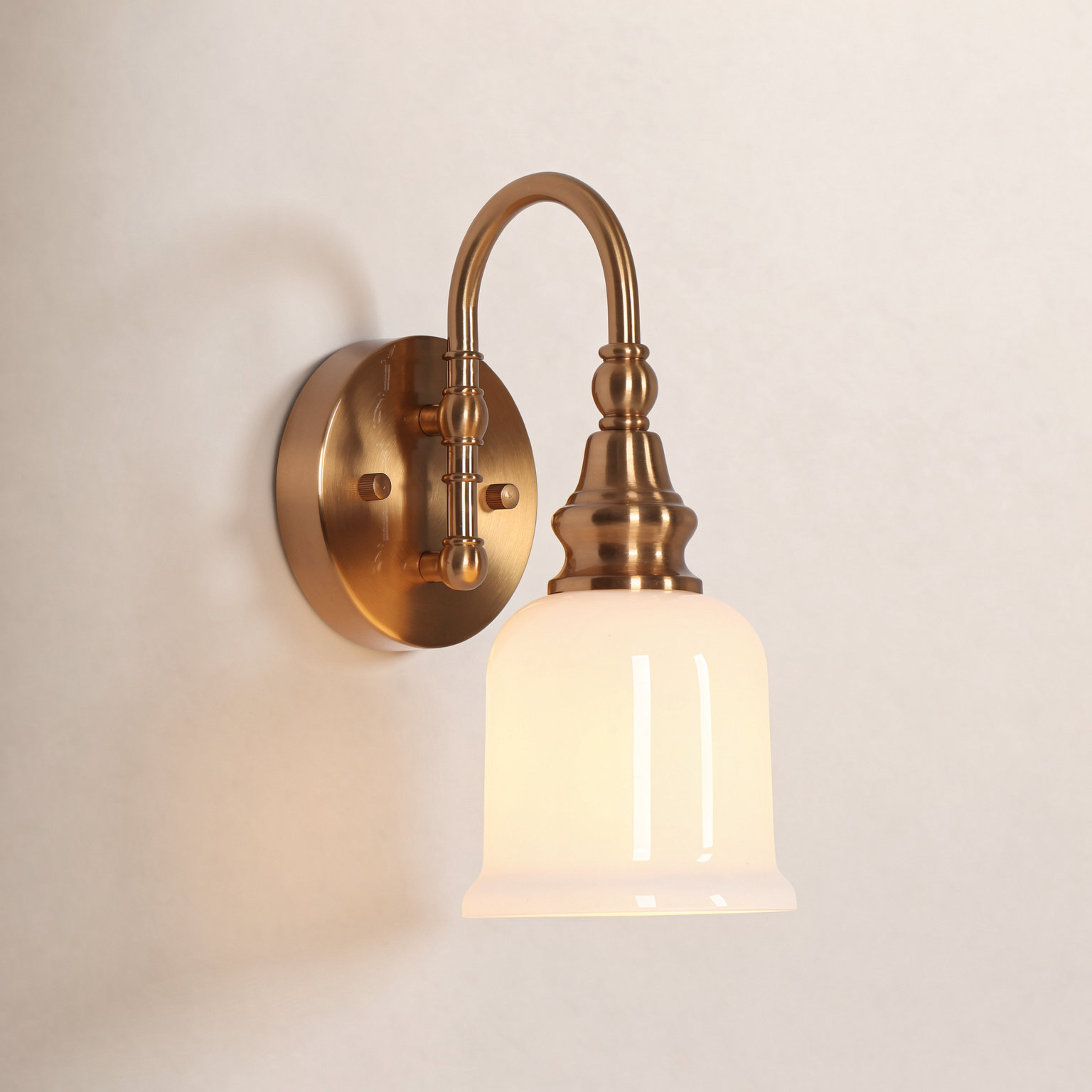 Cassiel Single Light Dimmable Armed Sconce, Gold