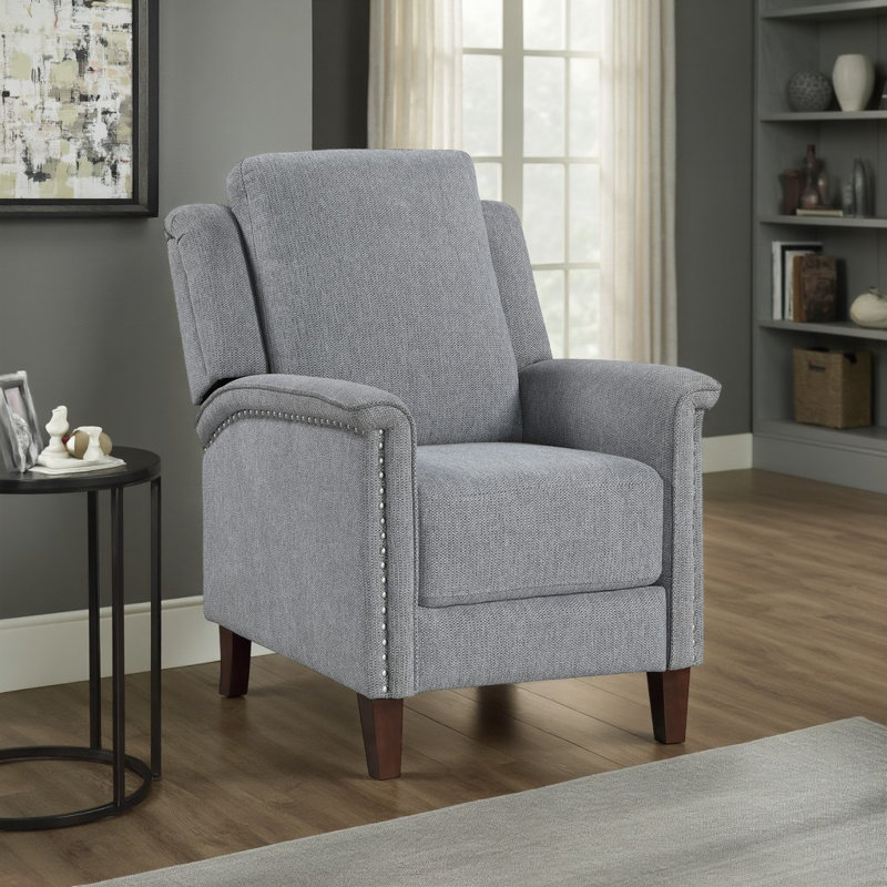 Fauteuil inclinable traditionnel en chenille de 29 po avec garniture cloutée Kaydee Kaydee