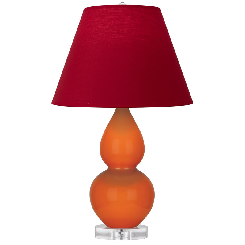 Petite lampe d'appoint à double gourde, Citrouille, Rouge