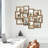 12 Opening Rustic Wood-Tone Collage Picture Frame