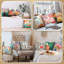  Housse de coussin en coton à lettres