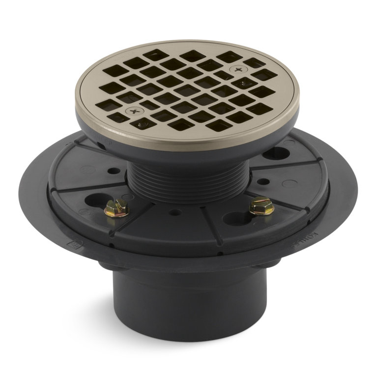 Round Design 3" Grid Shower Drain