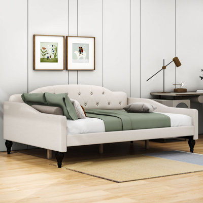 Charin Full Size Upholstered Daybed with Tufted by Alcott Hill