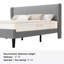 Structure de lit avec tête de lit, lit plateforme tapissier moderne en tissu de lin, sommier-1079269477-1079269476