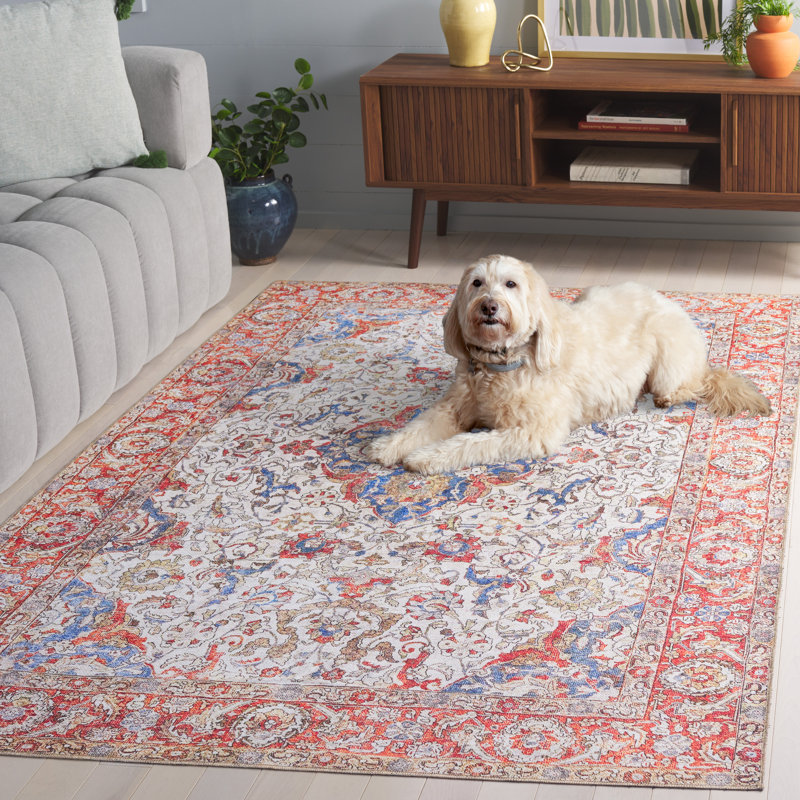Tapis oriental rétro lavable à la machine Serapi Performance, Rectangle 5 pi 1 po x 7 pi 6 po
