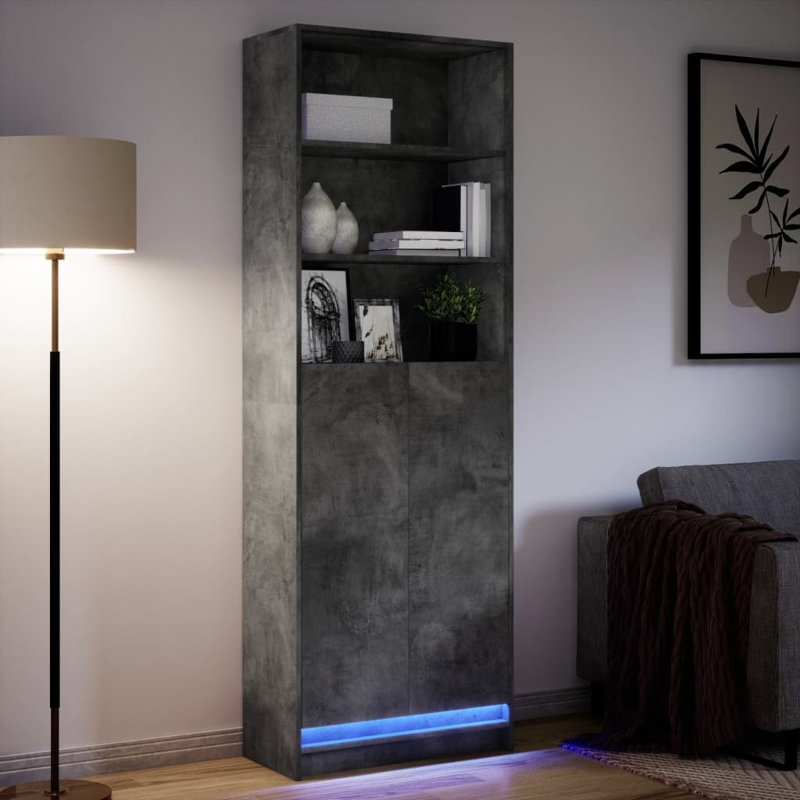 Daemian 69cm Sideboard, Concrete Grey