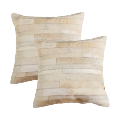 Torino Modern Leather Throw Pillow
