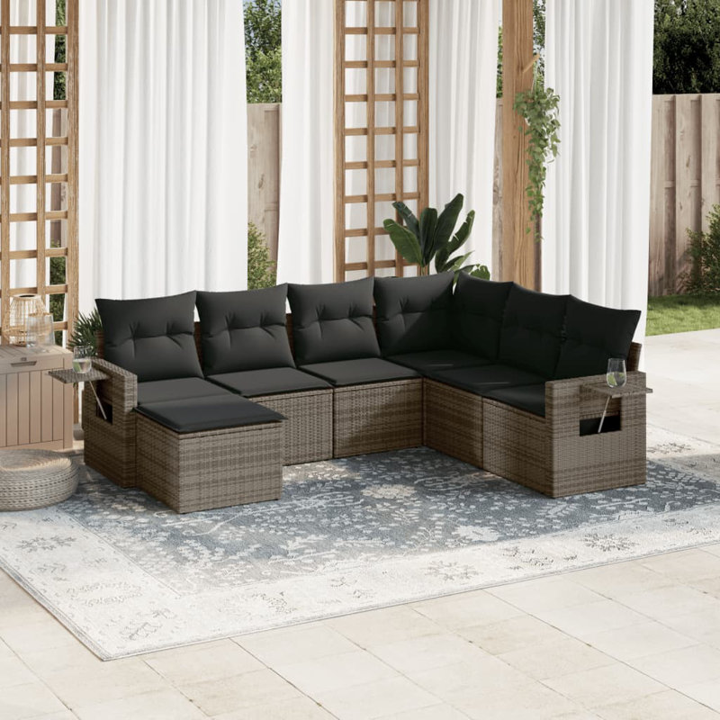 Vidaxl Garden Sofa Set Grey