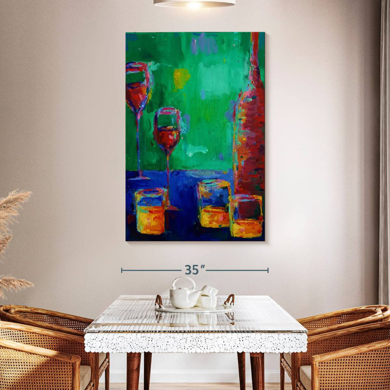 Yarlin Wine And Whiskey, 51" H x 34" W
