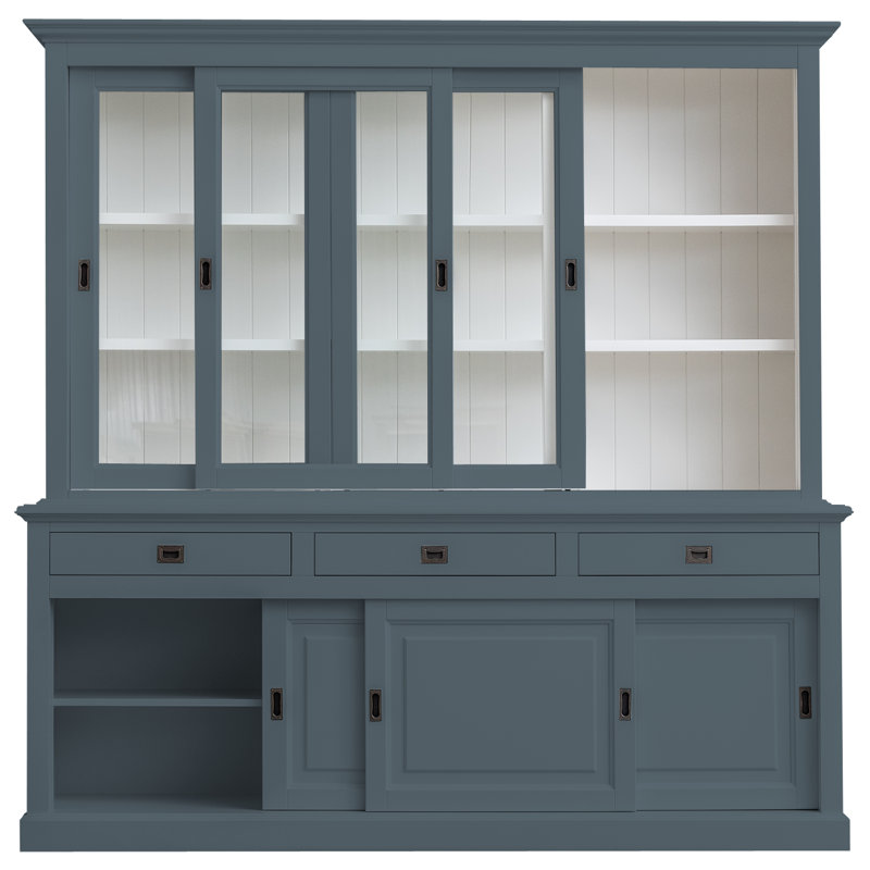 Anneros Display Cabinet, Blue Grey