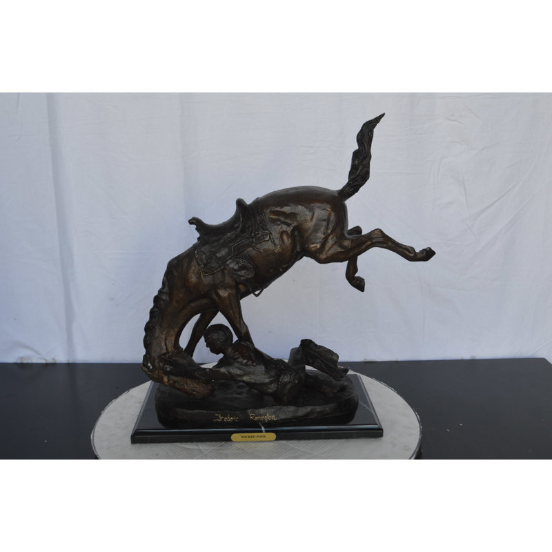 Wicked Pony By Remington Bronze Statue -  Size: 17"L X 11"W X 22"H.