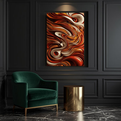 Digital Abstraction 17 Brown Canvas Wall Art