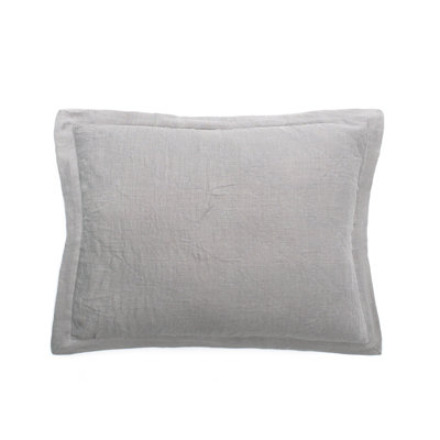 Taie décorative en lin Kyler, gris Dutch Euro