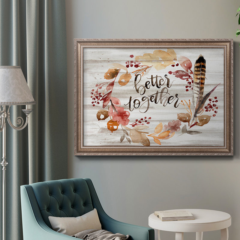 Grateful Thanksgiving III - Peinture sur toile encadrée, H 18 po x l 27 po x P 2,5 po
