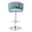 Swivel Bar Stools Set of 2 with Adjustable Height, Woven Back & Footrest, Silver Chrome Finish, Yellow-950560113
