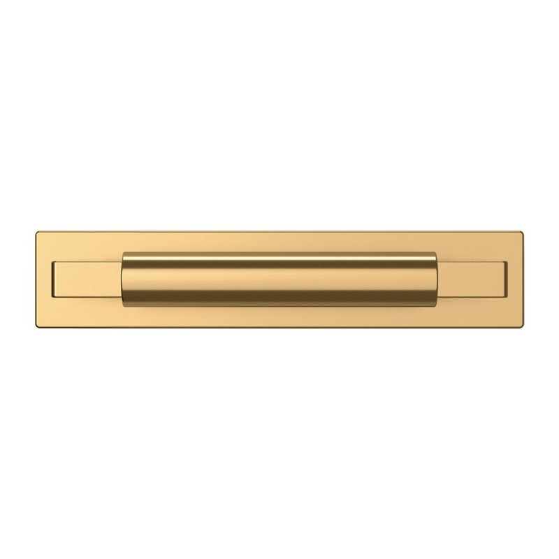 Polished Brass Contemporary Drawer Pull Back Plate