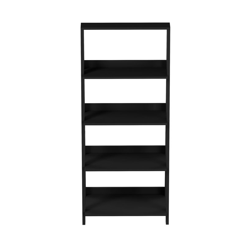 140.3cm H x 61cm W Ladder Bookcase, Black
