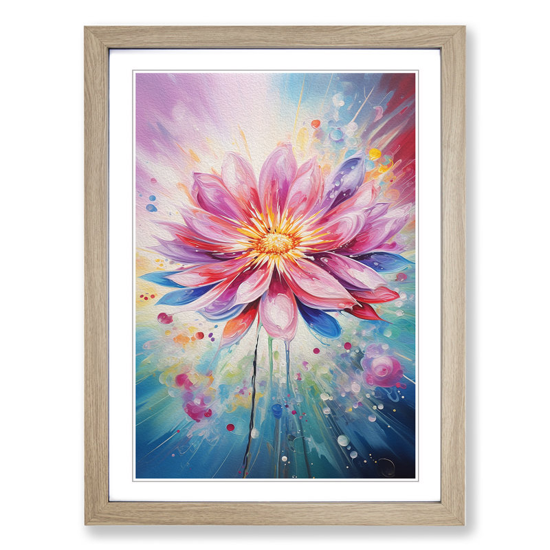 1 Piece Single Picture Frame Wall Art, 64cm H x 46cm W, Oak Framed