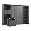 Lit escamotable double avec étagère et bureau escamotable Camalla-57534141