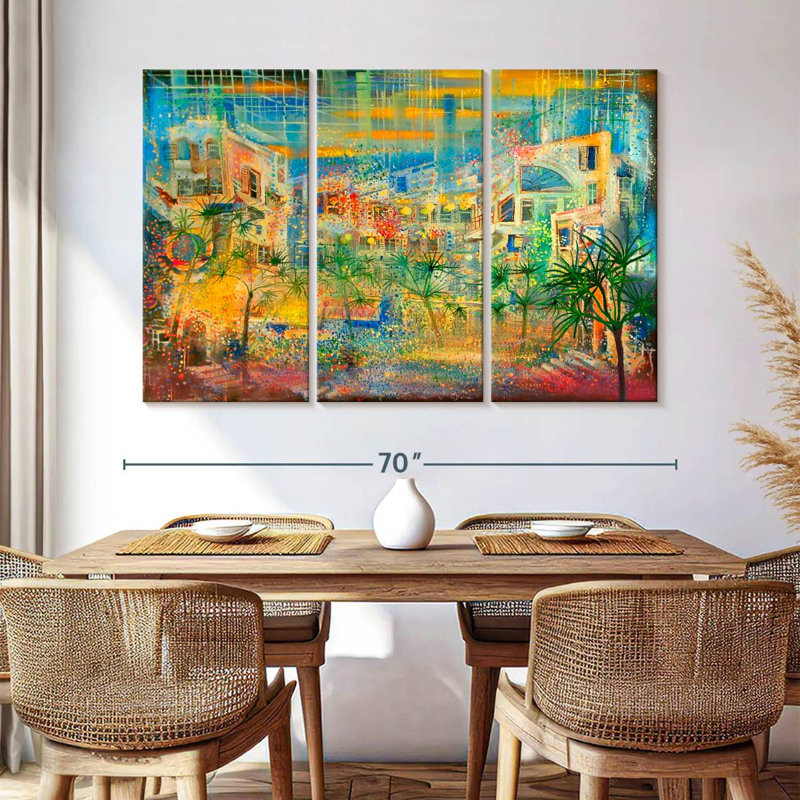 Avery Abstract Carnival Scene, 42" H x 65" W