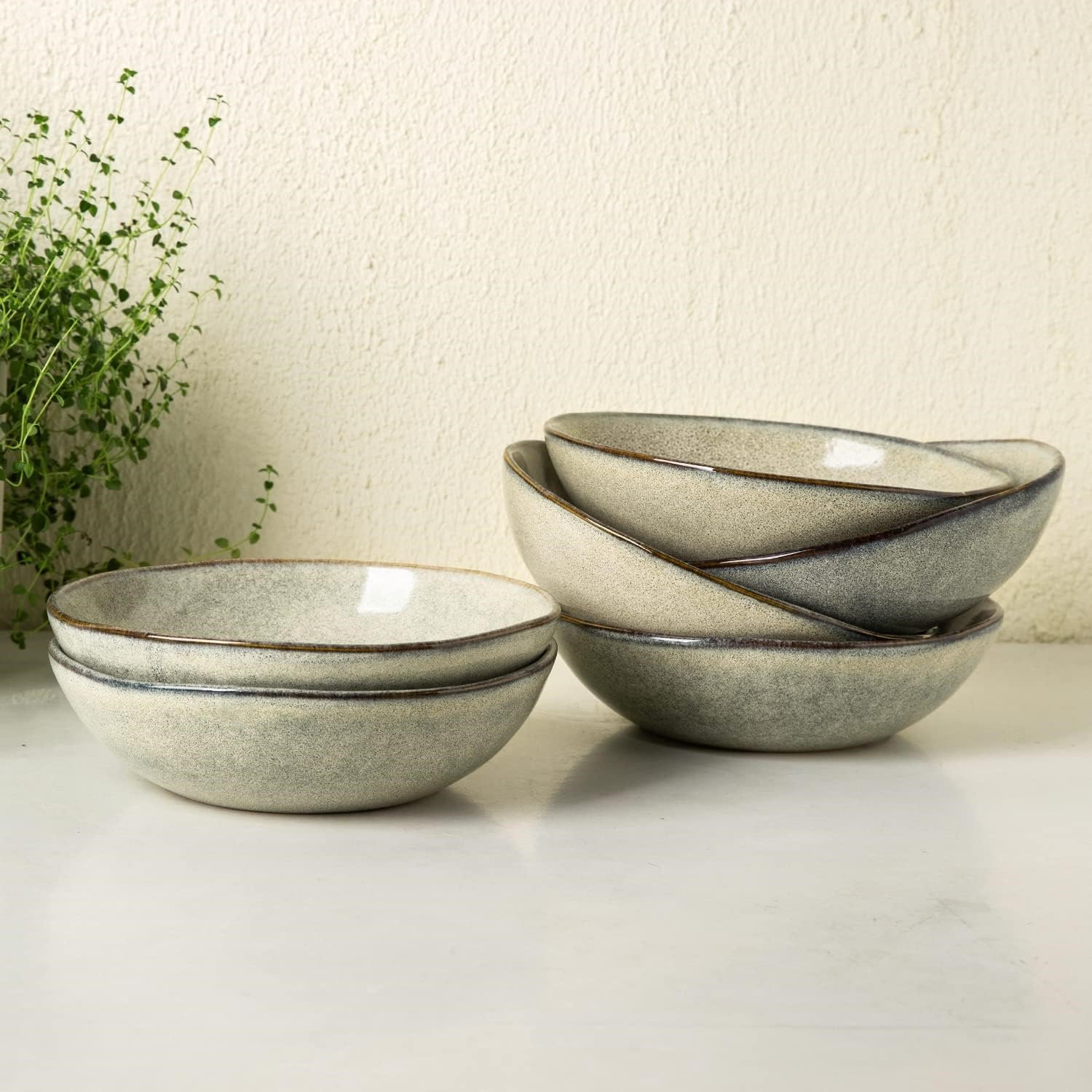 Reactive Glaze Stoneware Cereal Bowl Sets