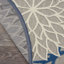Tapis d'intérieur / extérieur à motif floral bleu / gris Ciann-917251780