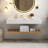 48" Wall-Mounted Floating Bathroom Vanity With Rectangular Integrated Basin