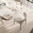 93.7"/86.6" Double Trestle Dining Table, Premium Sintered Stone Top in High-Gloss Amber/White, Solid Wood Base on Heavy-Duty Carbon Steel Discs, 8-10 Person-1803343382-1803343385-1803343387
