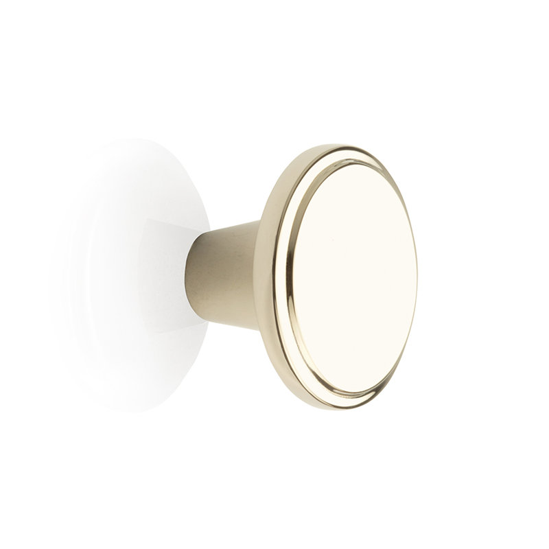 Poignée ronde Conwy, Nickel poli, H 1,18 po x l 1,17 po x P 1,17 po