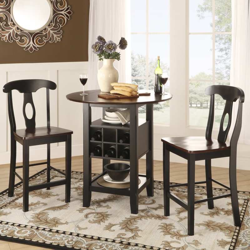 Teneyck 2 - Person Solid Wood Solid Wood Top Four Leg Dining Set
