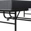 Lit escamotable 3,7 po pour lit simple en mousse à mémoire de forme - extra portable pour appartements, structure en métal, 75 po x 38 po, couleur noire avec invités nombreux, look moderne