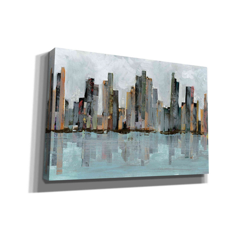 «Second City II» par Jarman Fagalde, art mural sur toile, H 12 po x l 18 po x P 0,75 po