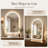 Arched LED Bathroom Mirror with Anti-Fog, Dimmable, 3-Color Light Vanity Mirror for Wall-1831435290